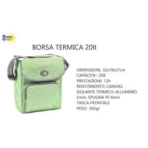 Sunny Star Borsa Termica Verde 20L