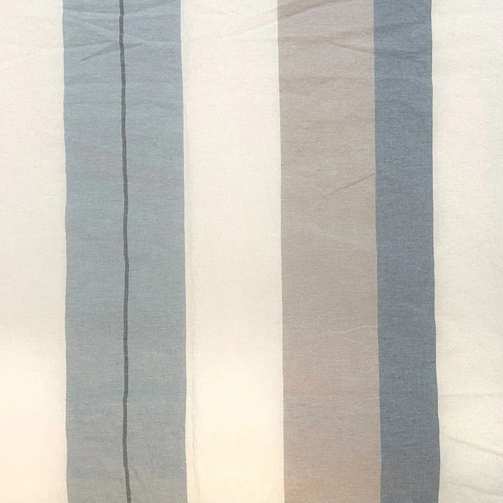 Completo lenzuola a righe in cotone NO STIRO - immagine 6
